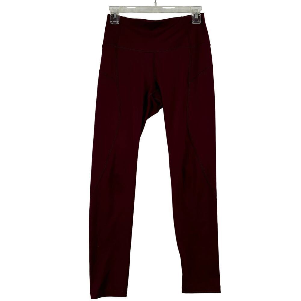 Layer 8 Ankle Leggings Quick‎ Dry Size S Burgundy Maroon Red Athletic Pants